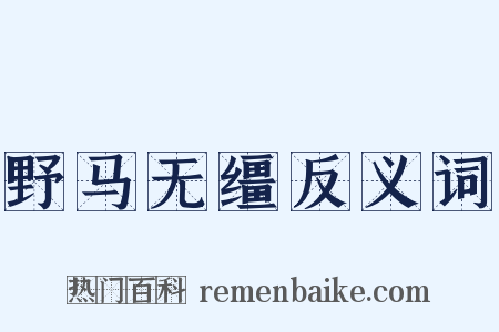 野马无缰反义词是什么意思的图片